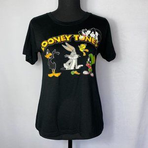 Looney Tunes Black Graphic Tee Shirt Size Medium